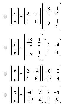 Which equation can be used to solve the matrix equation?