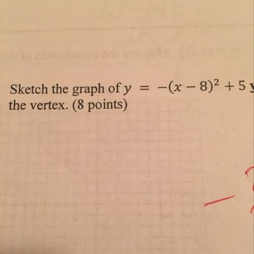 Sketch the graph of y= -(x-8)^2 +5 without making a table