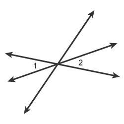 Which relationship describes angles 1 and 2?  complementary angles sup