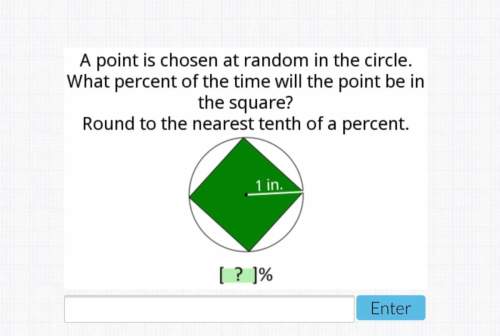Apoint is chosen at random in the circle. what percent of the time will the point be in the square?