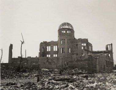 This image represents the site of the first atomic bomb used in warfare. what is the nickname given