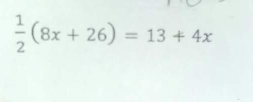 1/2(8x+26)=23+4x could someone me out