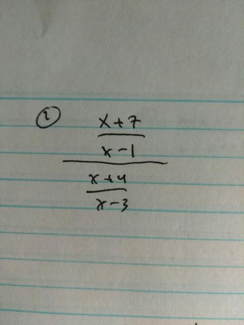 Number 2x+7/x-1 divided by x+4/x-3