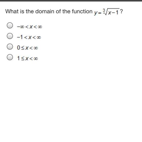 What is the domain of the function y=^3 square root x - 1
