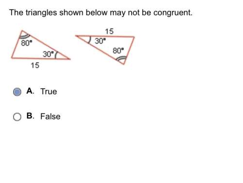 Are these triangles congruent or can't be determined?