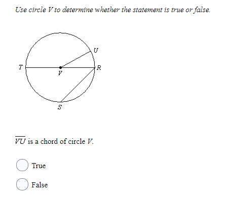 10 points  true or false use circle v to determine whether the statement is true or fals