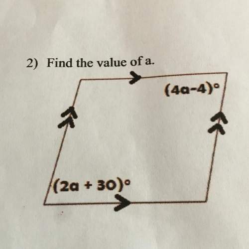 2) find the value of a. (4a-4) (2a + 30)