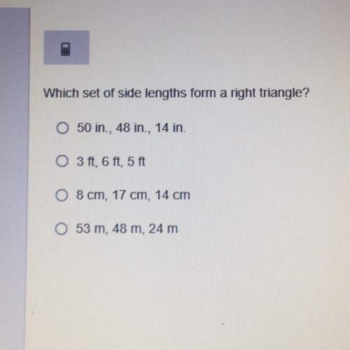 Which set of side lengths form a right triangle?