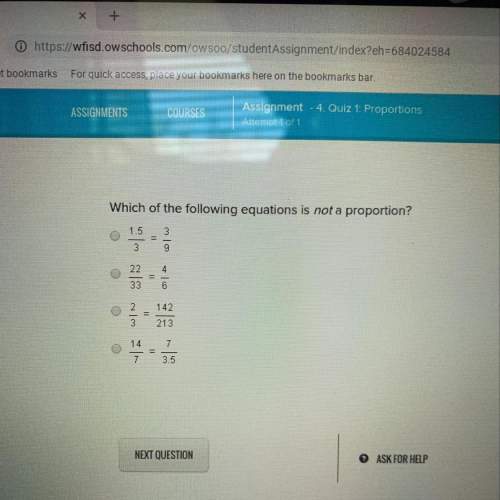Which of the following equations is not a proportion