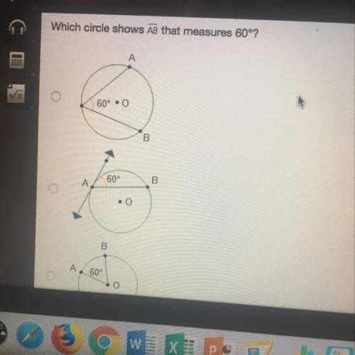 Which circle shows an that measures 60?