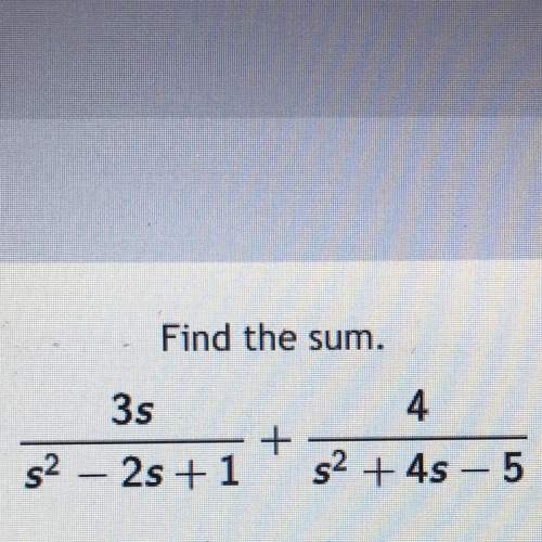 Ineed to find the sum of this equation
