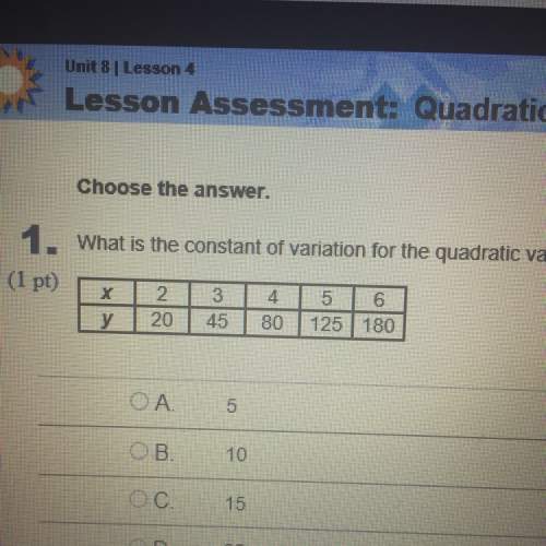 Plz !  what is the constant of variation for the quadratic variation?  a.