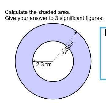 Find the area of the shaded circle.give your answer in 3 significant numbers