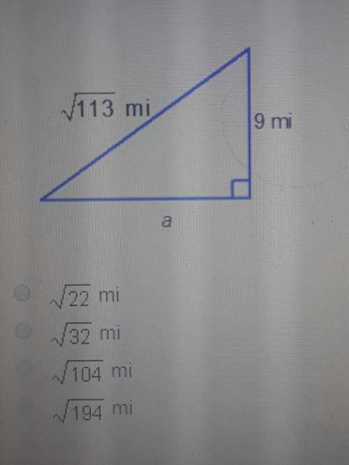 *** asapwhat is the length of the unknown leg in the right triangle? 1) 22