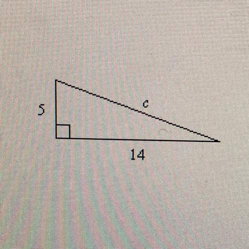 Find the length of the missing side. if necessary, round to the nearest 10th