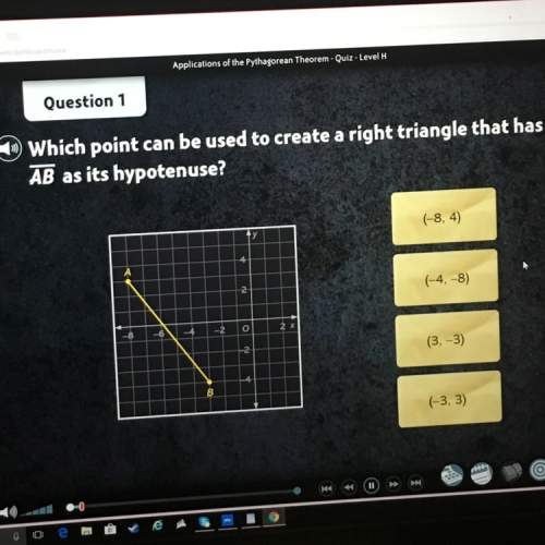 Which point can be used to create a right triangle that has ab as it’s hypotenuse?