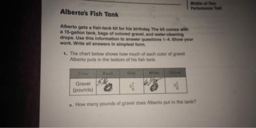 Performance taskalberto's fish tankalberto gets a fish-tank kit for his birthday.the kit comeswiha 1