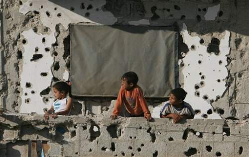 This photograph was taken in rafah in palestinian territory in 2009. what does the photo reveal abou