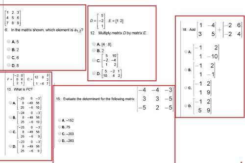 Matrices and determinants, algebra 2 ? ?