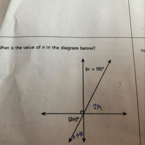 What is the value of n in the diagram below?
