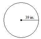 Find the circumference of the circle in terms of p .