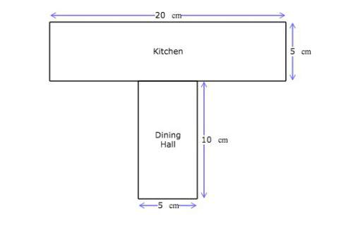 Ascale drawing for a restaurant is shown below. in the drawing, 5cm represents 6m. assum