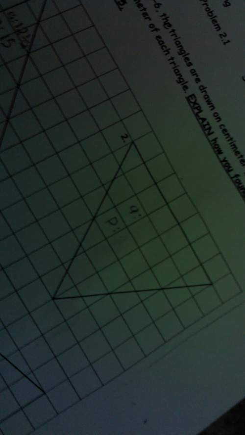 Engine now what the area and perimeter is for this triangle