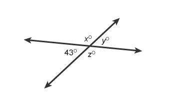 What is the measure of angle z in this figure?  x =