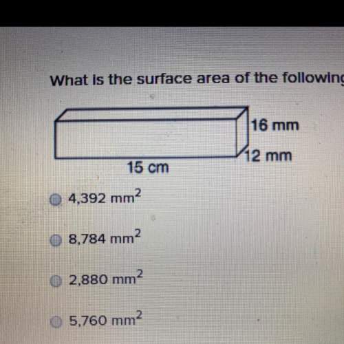 What is the surface area of the following rectangular prism? express your answer in square millimet