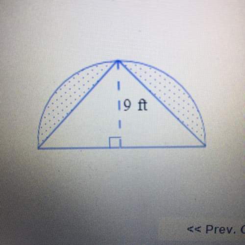Atriangle is placed in a semicircle with a radius of 9ft, as shown below. find the area of the shade