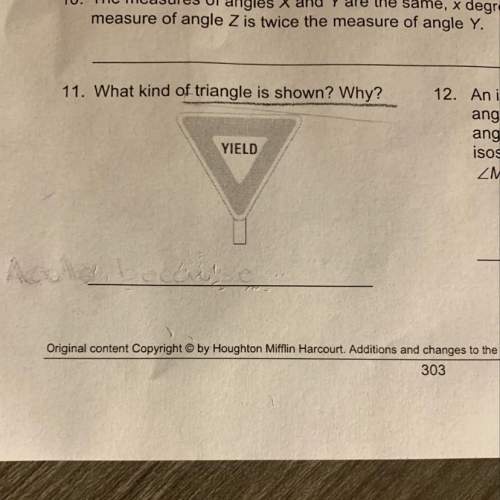 What kind of triangle is shown? why?