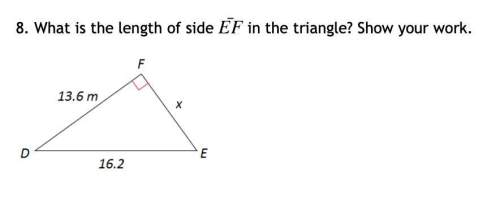 What is the length of side ef in the triangle? show your work.