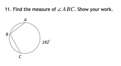 Find the measure of δabc. show your work.