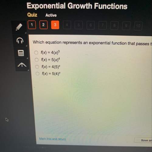 Which equation represents an exponential function that passes through the point (2,80)