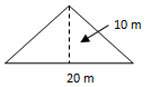 The dimensions of a triangle are shown below. if the height of the triangle is increased by a factor