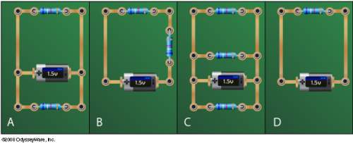 Which of the following illustrates 2 resistors in a parallel circuit?