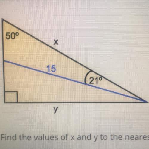 Find the values of x and y to the nearest tenth. show your work