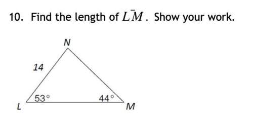 Find the length of lm. show your work.