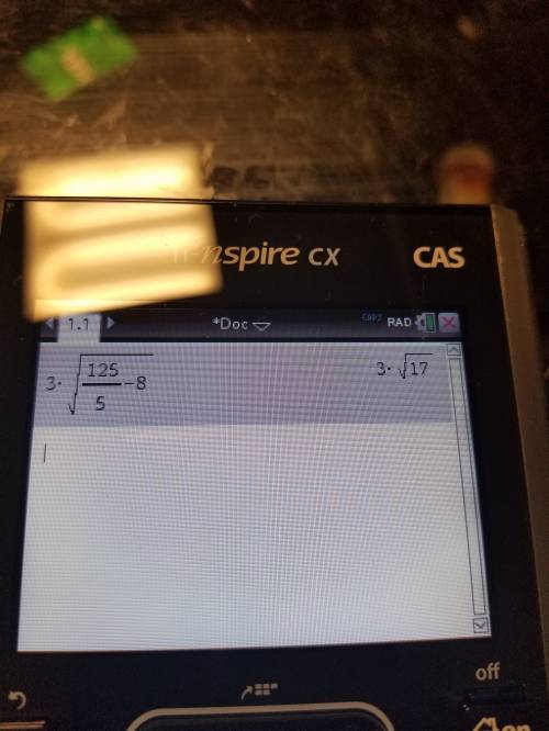 3times (square root of 125 over 5 minus 8)sorry if it isn't clear. its hard typing a math equation o