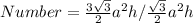 Number =  \frac{3\sqrt{3}}{2}a^2h /\frac{\sqrt{3}}{2}a^2h