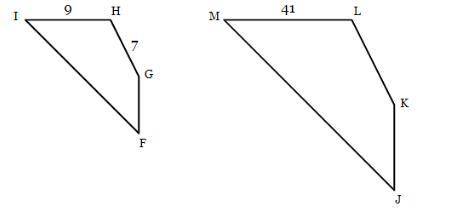 Quadrilateral EFGH is similar to quadrilateral IJKL. Find the measure of side JK. Round your answer