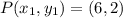 P(x_1,y_1) = (6,2)