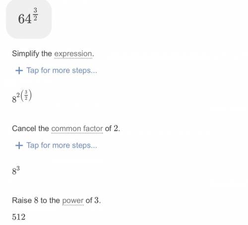 Select all expressions that are equal to 64 3/2