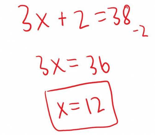 5) Find the value of x