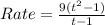 Rate = \frac{9(t^2 - 1)}{t - 1}