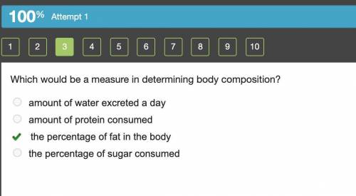 Which would be a measure in determining body composition?
