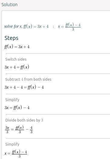Use the function to find f(2) f(x) = 3x + 4​