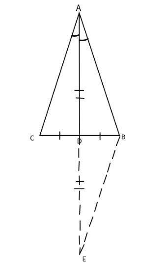 If the angular bisector of an angle of a triangle bisects the opposite side , prove that the triangl