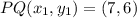 PQ(x_1,y_1) = (7,6)