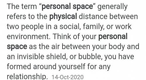 Physical and personal space